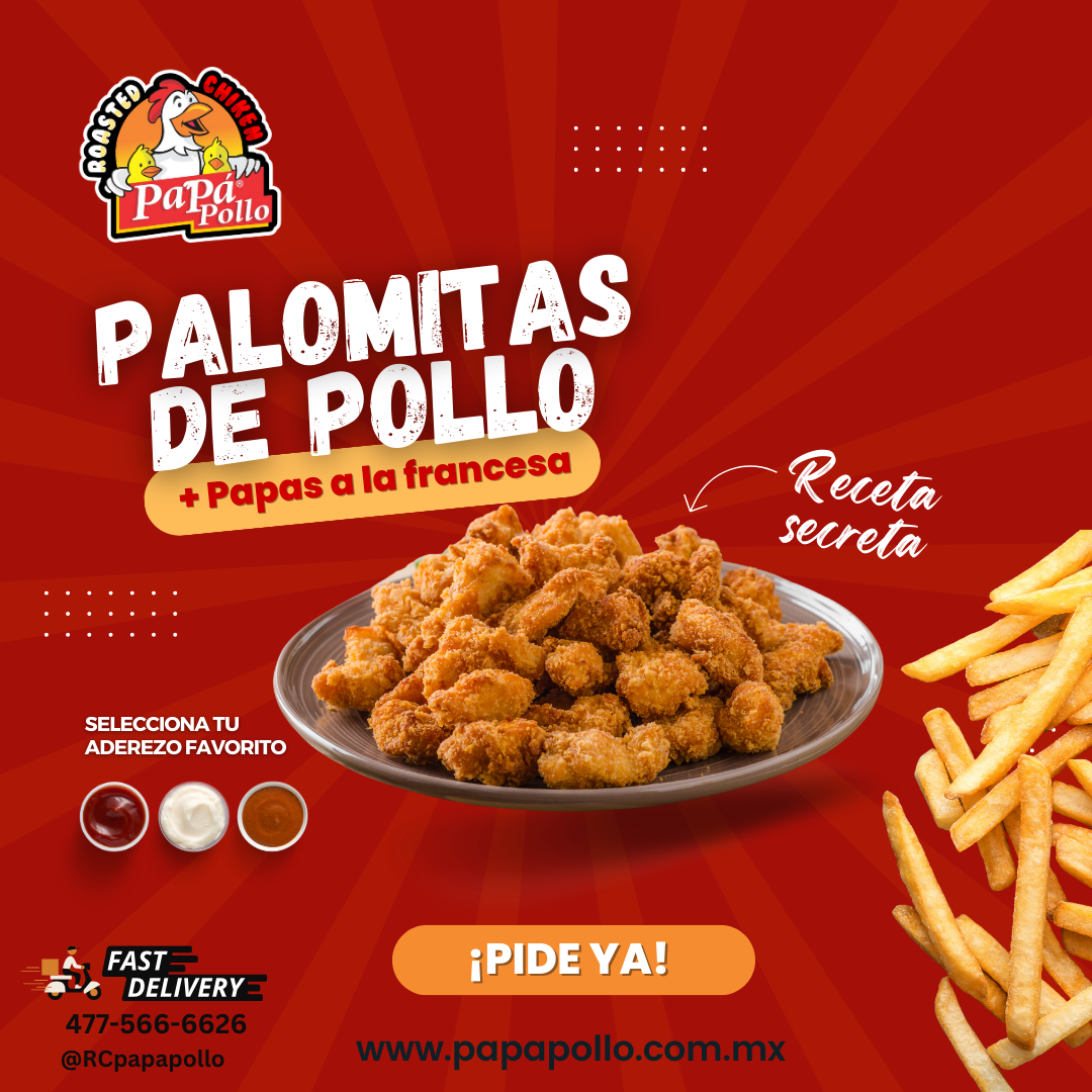 Palomitas de Pollo + Papas a la Francesa